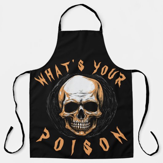 Tablier Skullington Whats Your Poison All-Over Print Apron (Recto)
