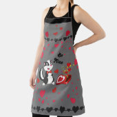 Tablier Skunk Valentine Day Cute Hearts Candy Grey Be Mine (Insitu)