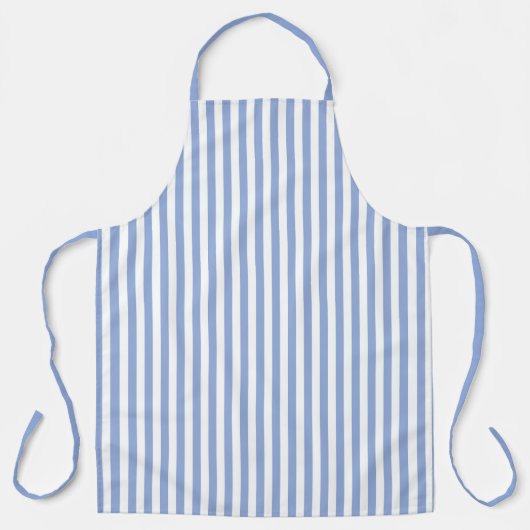 Tablier Sky Blue Stripe Pattern Apron (Recto)