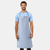 Tablier Sky Blue Stripe Pattern Apron (Porté)