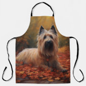 Tablier Skye Terrier à l'automne Feuilles automne Inspire (Recto)