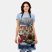 Tablier Skye Terrier Christmas Red Truck Holiday (Porté)