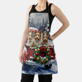 Tablier Skye Terrier Christmas Red Truck Holiday (Insitu)