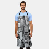 Tablier Skyscraper City Texture Isométrique sans fil (Porté)