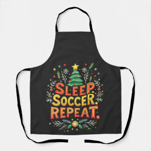 Tablier Sleep Soccer Répéter l'arbre de Noël Soccer Lover