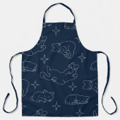 Tablier Sleepy Cat Apron – Whimsical Cat Pattern (Recto)