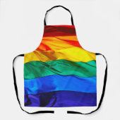 Tablier SlipperyJoe's drapeau gay pride agitant des couleu (Recto)