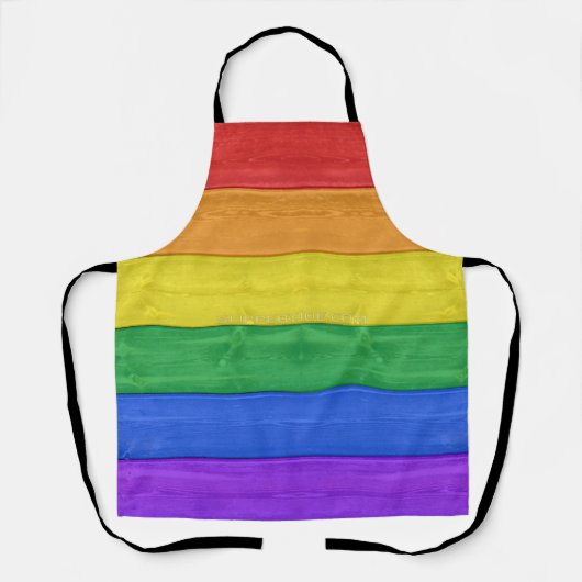 Tablier SlipperyJoe's orgueil drapeau en bois horizontal a (Recto)