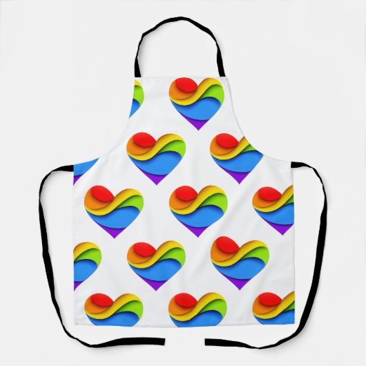 Tablier SlipperyJoe's orgueillement coeur courbes forme 3D (Recto)