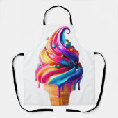 Tablier SlipperyJoe's vibrante crème glacée cone classique (Recto)