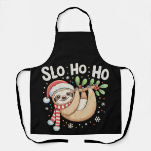 Tablier Slo Ho Ho Joyeux Paresseux Noël Paresseux Christma