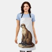 Tablier Sloth Antique Engraving Retro Graphic (2) (Porté)