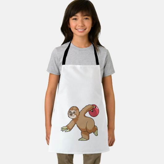 Tablier Sloth at Bowling avec Bowling ball (Insitu)