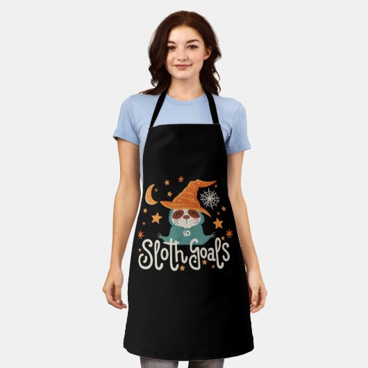 Tablier Sloth Halloween Objectifs T-shirt classique (Porté)