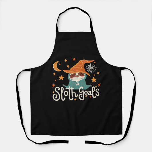 Tablier Sloth Halloween Objectifs T-shirt classique (Recto)