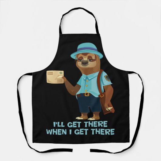 Tablier Sloth Mailman Funny Et Rude Mailman Postal Worker (Recto)