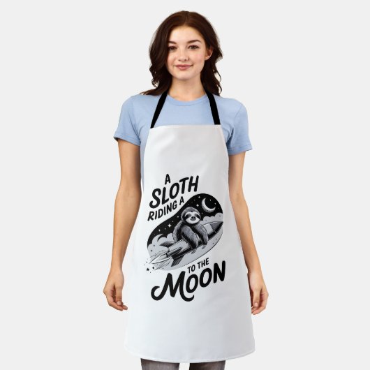 Tablier Sloth Riding a Rocket to the Moon (Porté)
