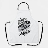 Tablier Sloth Riding a Rocket to the Moon (Recto)