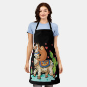 Tablier Sloth Riding Llama Funny Valentines Day (Porté)