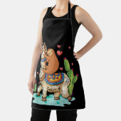 Tablier Sloth Riding Llama Funny Valentines Day (Insitu)