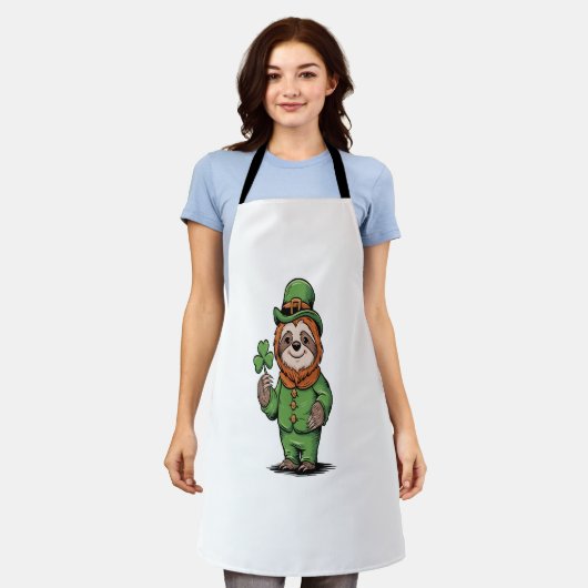 Tablier Sloth St Patrick's Day Irish Lucky (Porté)