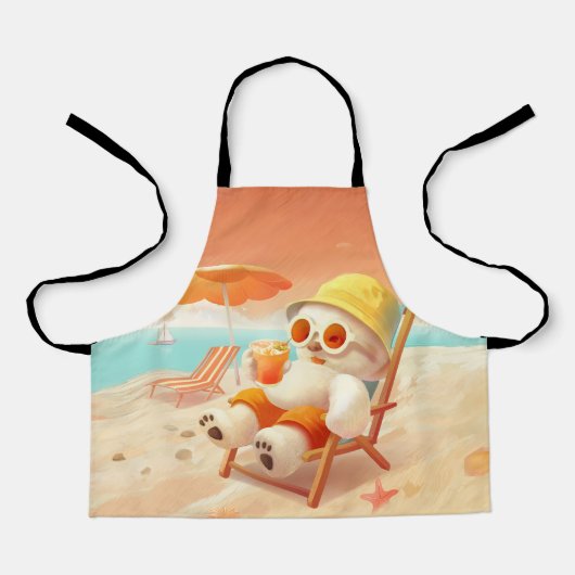 Tablier Smile Dog - Mode Plage Activé (Recto)