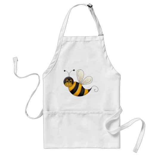 Tablier Smiling Bee Fun Bumblebee Character (Devant)
