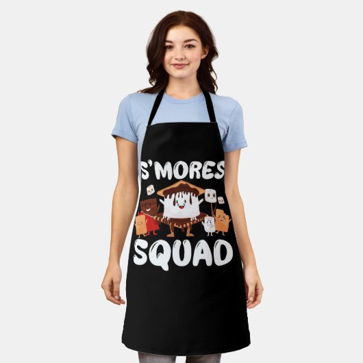 Tablier S'mores Marshmallows Funny Smores Squad Camping Ca (Porté)