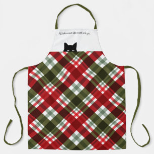 Tablier Sneaky Cat Royal Stewart Tartan Plaid