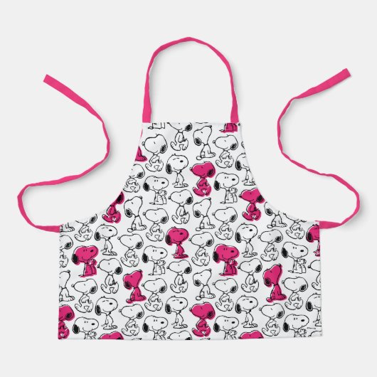 Tablier Snoopy Black & Magenta Motif (Recto)