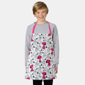 Tablier Snoopy Black & Magenta Motif (Porté)