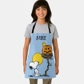 Tablier Snoopy & Bois Nid Avec Jack O'Lantern (Insitu)