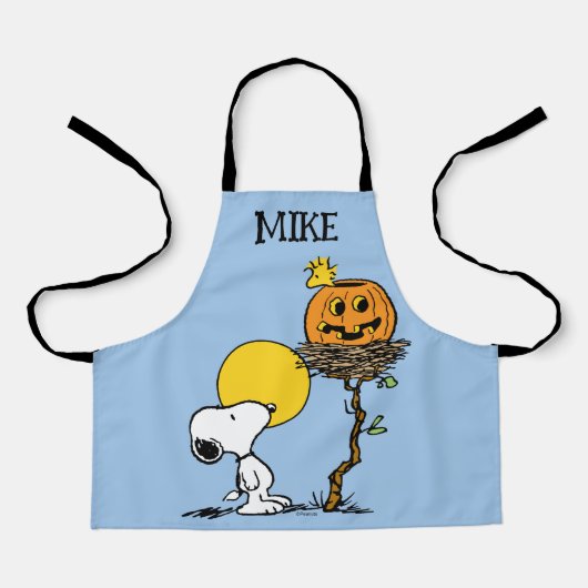 Tablier Snoopy & Bois Nid Avec Jack O'Lantern (Recto)