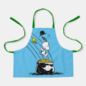 Tablier Snoopy Jumping dans le pot d'or (Recto)