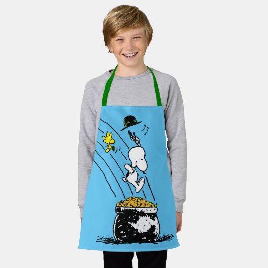 Tablier Snoopy Jumping dans le pot d'or (Porté)