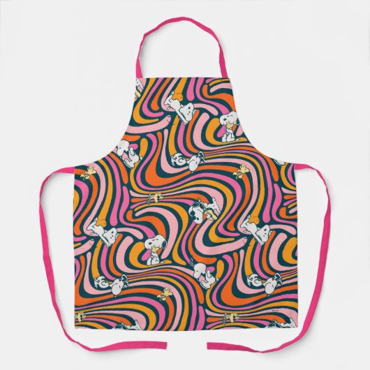 Tablier Snoopy & Woodstock Vibes Super Motif violet (Recto)