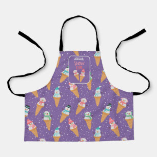 Tablier Snow mignonne Snowman Snow Cone hiver