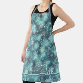 Tablier Snowflakes le plus beau Motif ID Turquoise846 (Insitu)