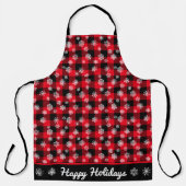 Tablier Snowflakes Red Buffalo Plaid (Recto)