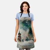 Tablier Snowglobe à la surface de l'eau à Noël (Porté)