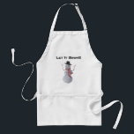 Tablier Snowman<br><div class="desc">Dessin pastel d'un bonhomme de neige festif et souriant ! Customisez en changeant la couleur de l'arrière - plan pour vous-même,  ou en ajoutant/changeant du texte.</div>