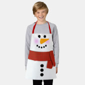 Tablier Snowman Avec Écharpe Rouge Noël (Porté)