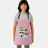 Tablier Snowman avec Snowman Pine Tree (Insitu)