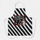 Tablier snowman Candy Cane Stripe Merry Christmas (Recto)