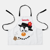 Tablier Snowman Christmas Fun Novelty Cartoon (Recto)