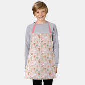 Tablier Snowman Crème glacée cônes Noël Motif (Porté)