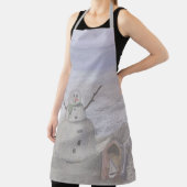 Tablier Snowman Frosty À La Plage Grand Apron (Insitu)