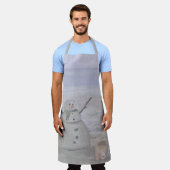 Tablier Snowman Frosty À La Plage Grand Apron (Porté)