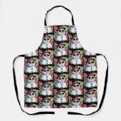 Tablier Snowman Noël Brushstroke SplatCool hiver hiver (Recto)