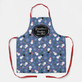 Tablier Snowman Snowflake Grandma's Cookies Xmas Apron (Recto)